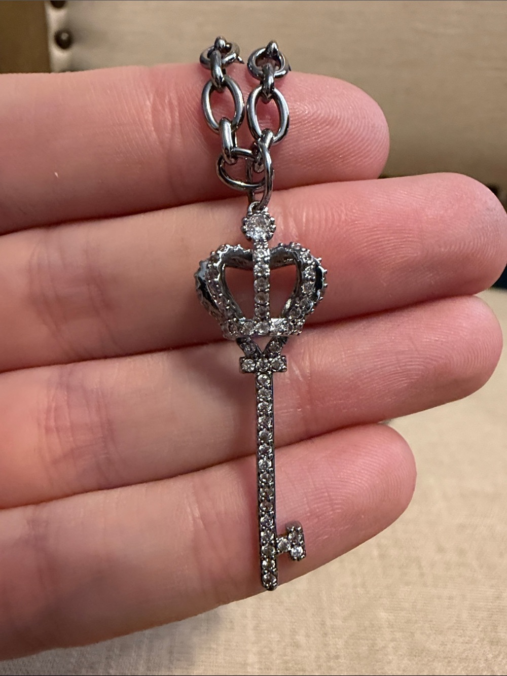 Rhodium-plated Fashion Necklace